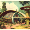 scanned vintage Tichnor postcard of the independant Solarpunk community of Mirador de Estero, CA BARREL.png