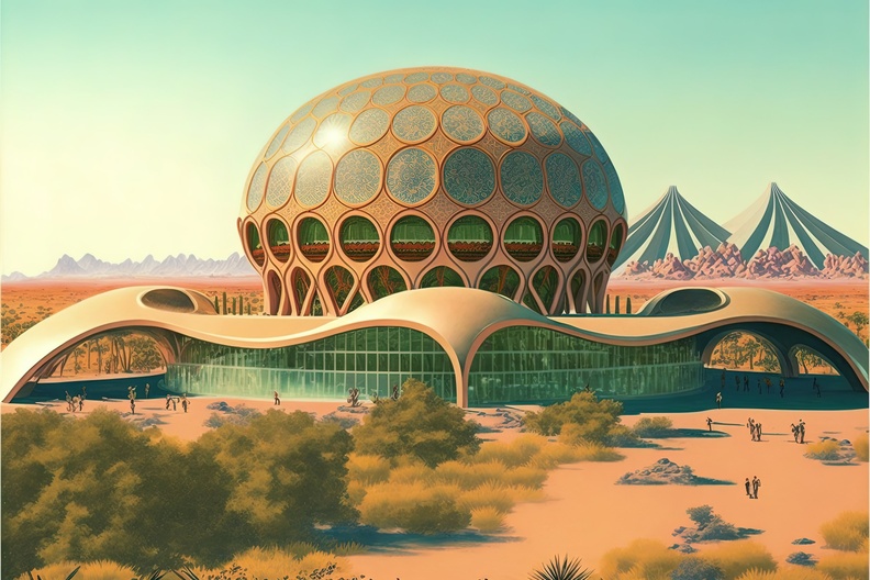 vintage Tichnor postcard. Ashgabat, Turkmenistan. Solarpunk architecture. vibrant colors. collectible. scanned from original, clean-gigapixel-art-scale-2_00x.jpg