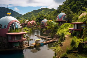 tiny Solarpunk village of tze Cuaquizpotle Caribbean Pan f7dc1593-ccec-4ad5-93ef-c9feefc0ba95