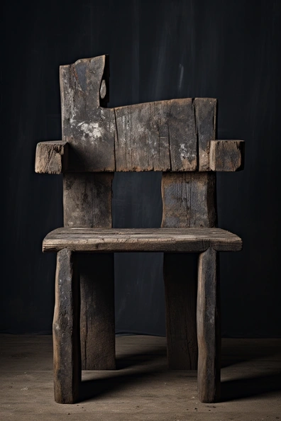 smnpcn - wood chair, old, dark and dry wood, hard wood, wabi sabi 84870fd3-862e-47f7-ae42-ccba01e163d0.webp